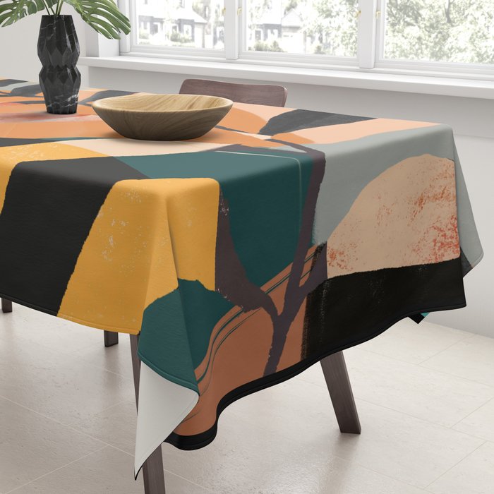 Abstract Art Tropical Leaves 108 Tablecloth Gallery Image 3