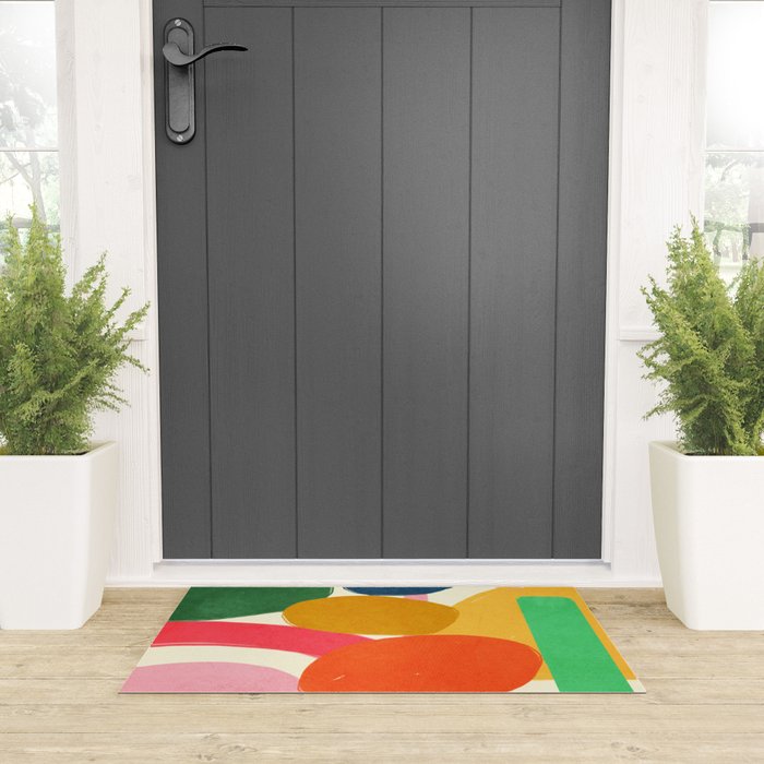 Modern Abstract Shape 01 Welcome Mat Gallery Image 3