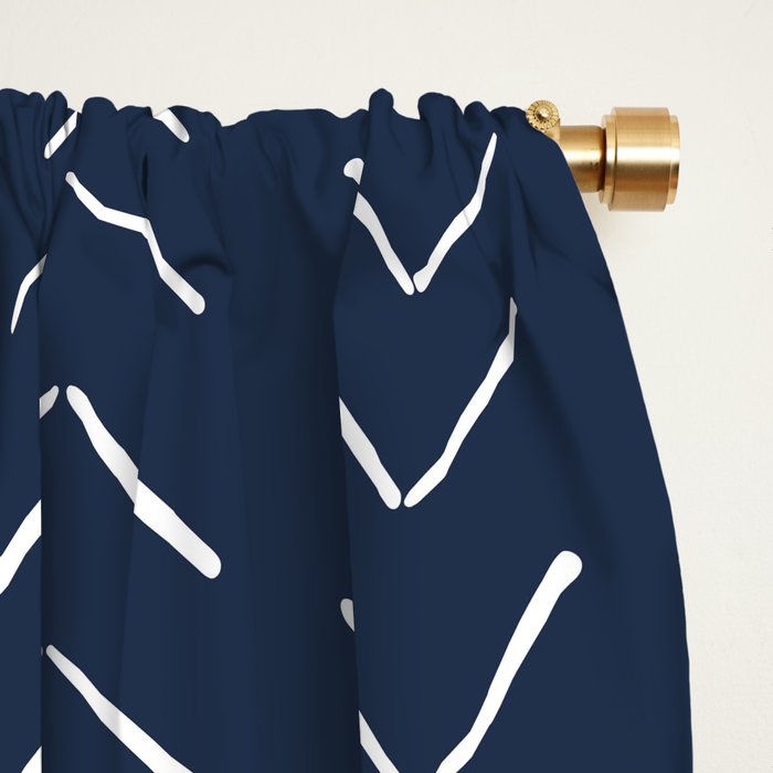Boho Big Arrows in Navy Window Curtain Gallery Image 2