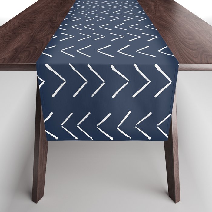 Boho Big Arrows in Navy Table Runner Gallery Image 1