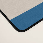 Mid Century Modern Abstract Retro Piquet Pattern in Vintage Blue Mustard Green Orange Beige Desk Mat Gallery Image 4