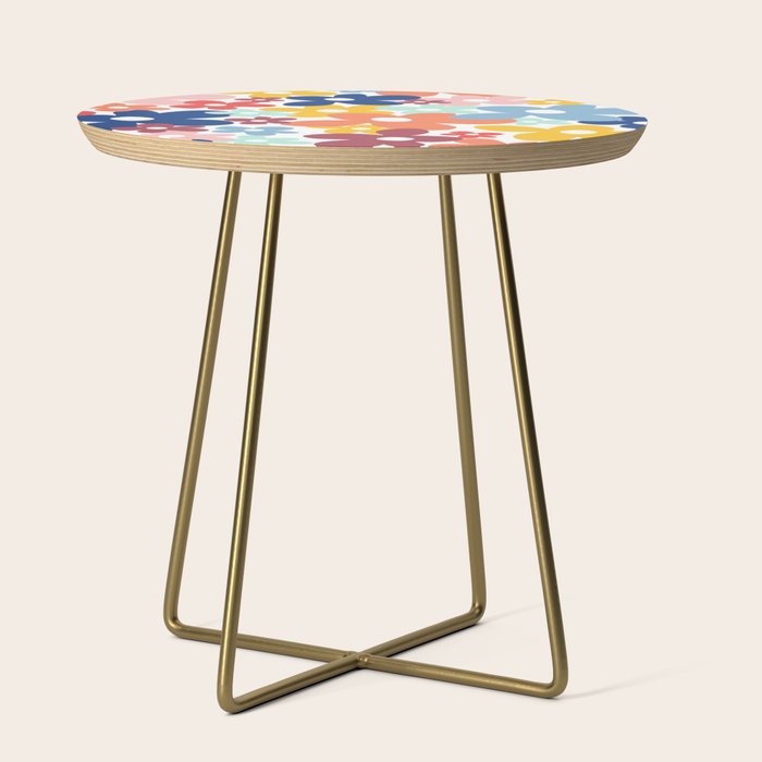 Wall Flower, Retro, Colorful, Floral Prints Side Table Gallery Image 1