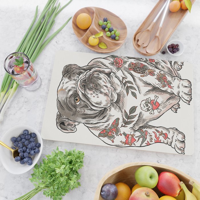 Chubbs the Bulldog Cutting Board Gallery Image 2