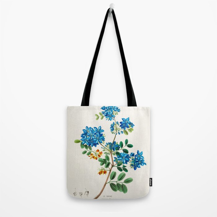 Blue flowering tree from "Flore dâAmÃ©rique" by Ãtienne Denisse, 1840s Tote Bag Gallery Image 2