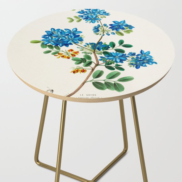 Blue flowering tree from "Flore dâAmÃ©rique" by Ãtienne Denisse, 1840s Side Table Gallery Image 2