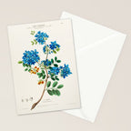 Blue flowering tree from "Flore dâAmÃ©rique" by Ãtienne Denisse, 1840s Stationery Card Gallery Image 2