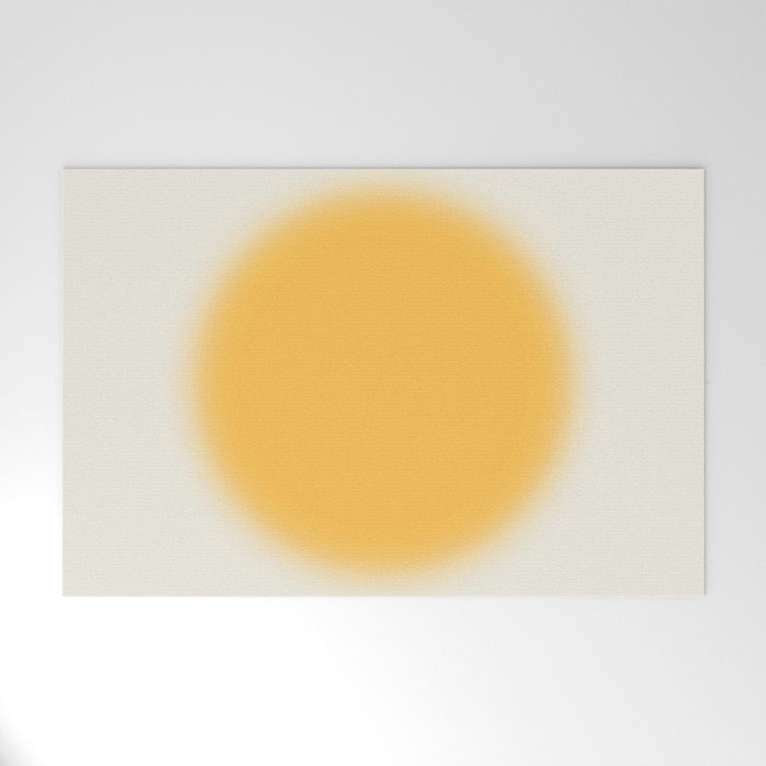 Abstraction_SUN_YELLOW_CIRCLE_BLUR_LOVE_POP_ART_0602A Welcome Mat Gallery Image 1