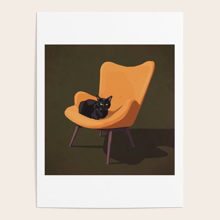 Cats on Chairs Collection â3 Poster Gallery Image 1