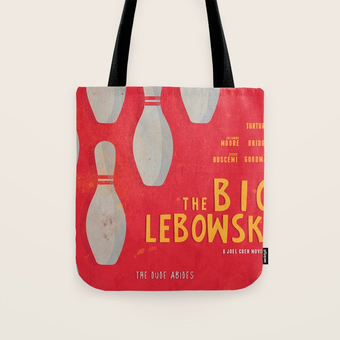 The Big Lebowski - Movie Poster, Coen brothers film, Jeff Bridges, John Turturro, bowling Tote Bag Gallery Image 1