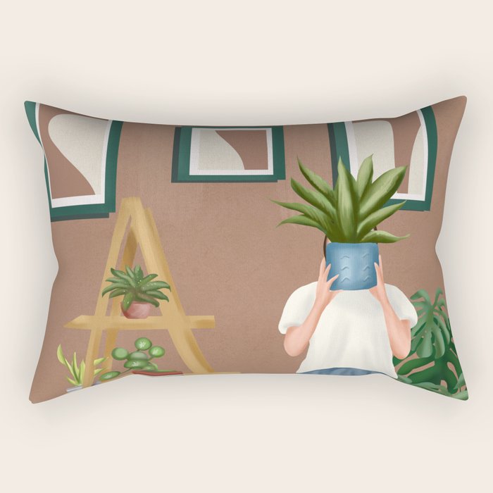 Wooden floors, walls and window sills Rectangular Pillow Gallery Image 1