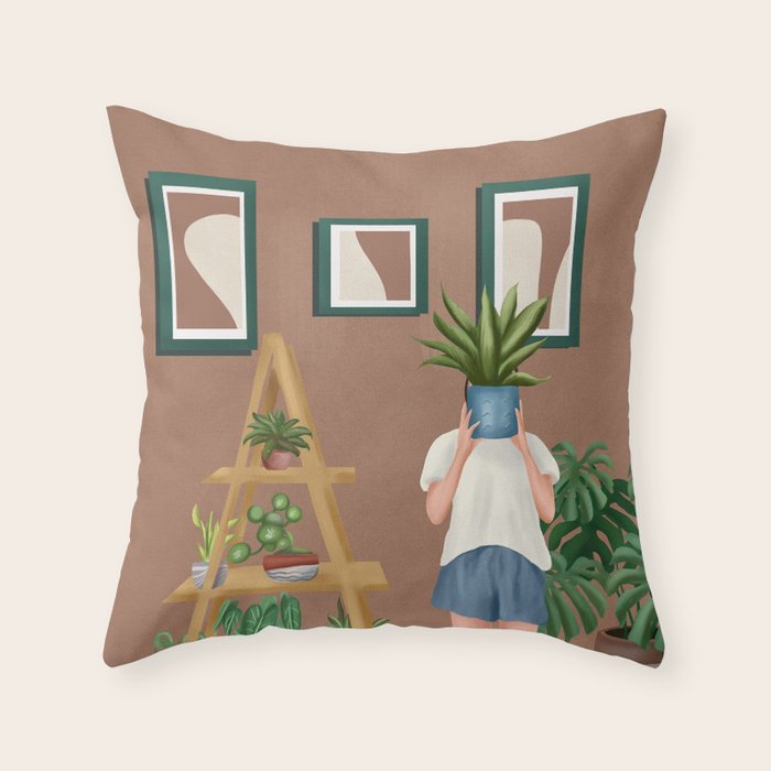 Wooden floors, walls and window sills Throw Pillow Gallery Image 6