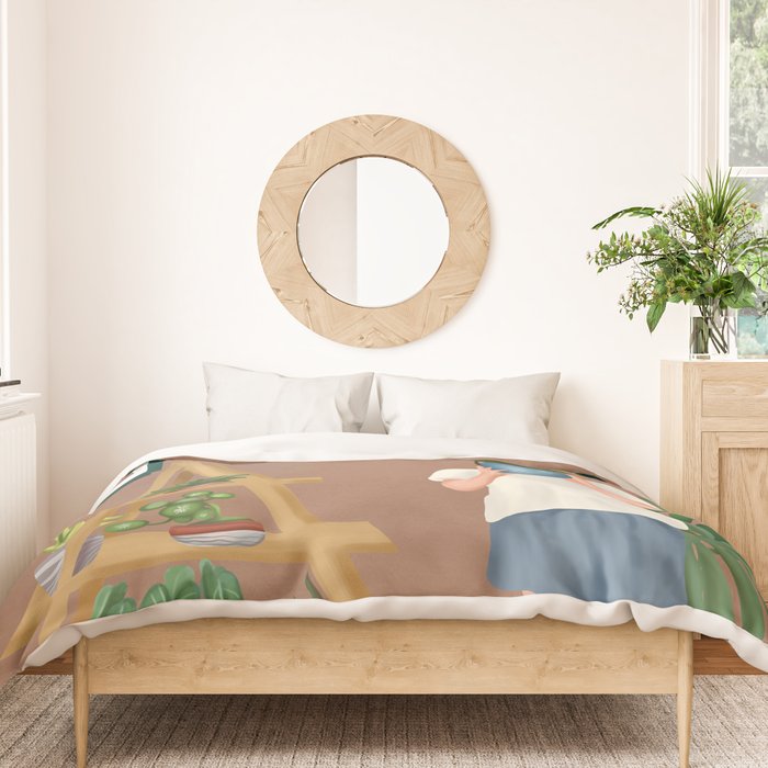 Wooden floors, walls and window sills Duvet Cover Gallery Image 3