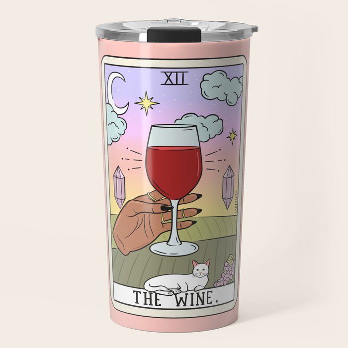 WINE READING (DARK) Travel Mug Gallery Image 1