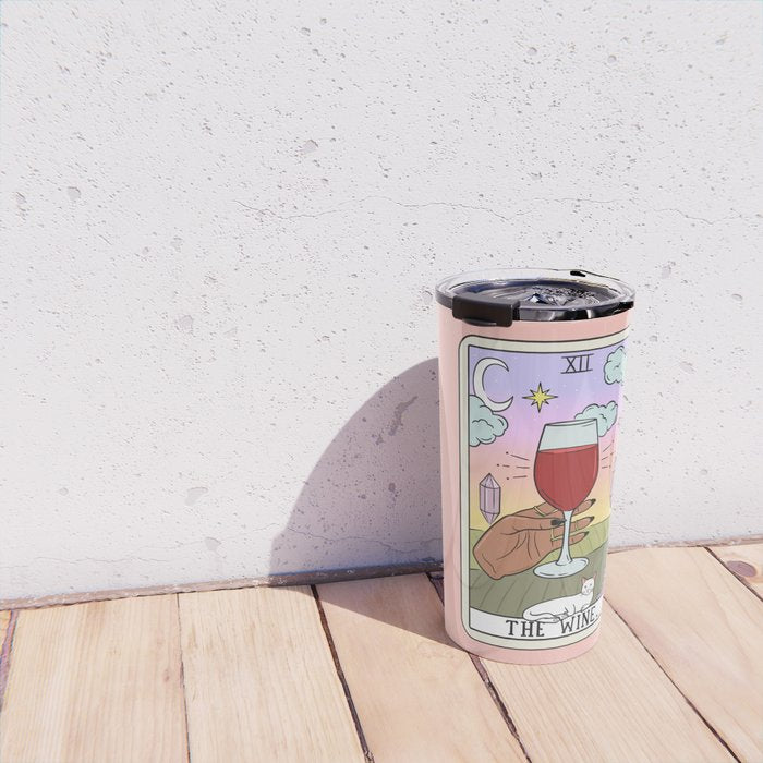 WINE READING (DARK) Travel Mug Gallery Image 4