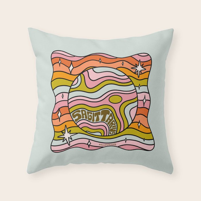 Sagittarius Planet Throw Pillow Gallery Image 6