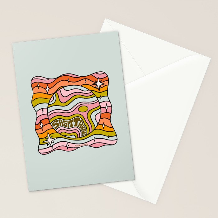 Sagittarius Planet Stationery Card Gallery Image 2