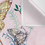 Chinese Moon Moth and Butterflies Wall Tapestry Gallery Image 3