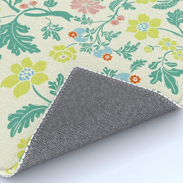 Classic Chinese-Inspired Pastel Floral Pattern Rug Gallery Image 4