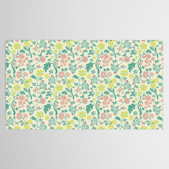 Classic Chinese-Inspired Pastel Floral Pattern Tablecloth Gallery Image 2