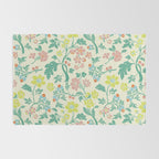 Classic Chinese-Inspired Pastel Floral Pattern Rug Gallery Image 2