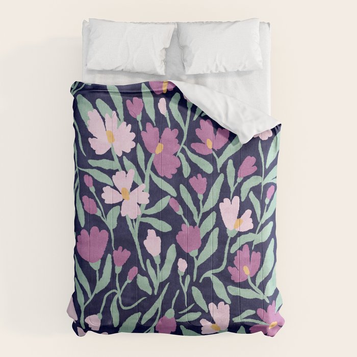 Pink Midnight Bloom Comforter Gallery Image 1