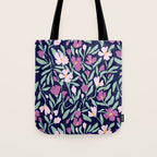 Pink Midnight Bloom Tote Bag Gallery Image 1