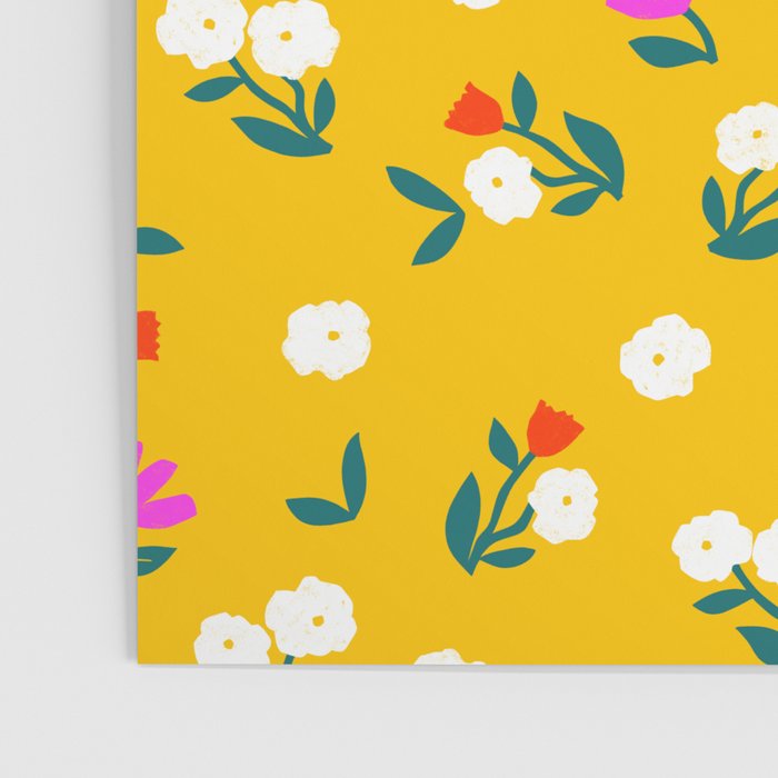 Dainty Blooms Pattern - Yellow Poster Gallery Image 3
