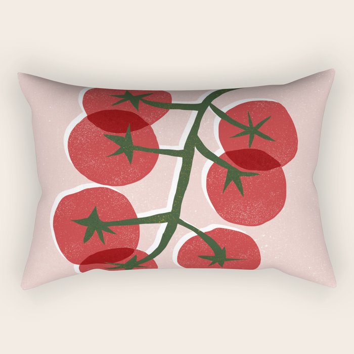 Tomatoes On A Branch Rectangular Pillow Gallery Image 2