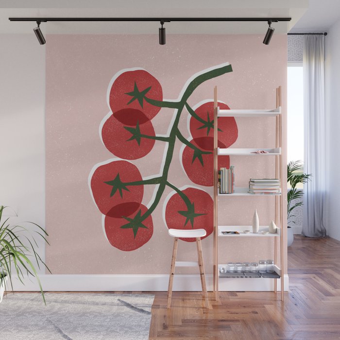 Tomatoes On A Branch Wall Mural Gallery Image 1