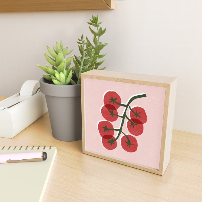 Tomatoes On A Branch Mini Art Print Gallery Image 2
