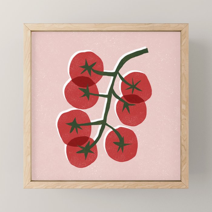 Tomatoes On A Branch Mini Art Print Gallery Image 1