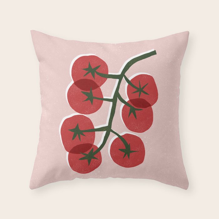 Tomatoes On A Branch Throw Pillow Gallery Image 6