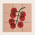 Tomatoes On A Branch Wood Wall Art Gallery Image 1