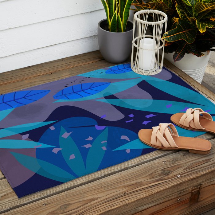 Botanika 6 Blue Outdoor Rug Gallery Image 2