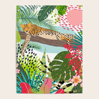 Colorful Jungle Cheetah Print Poster Gallery Image 4