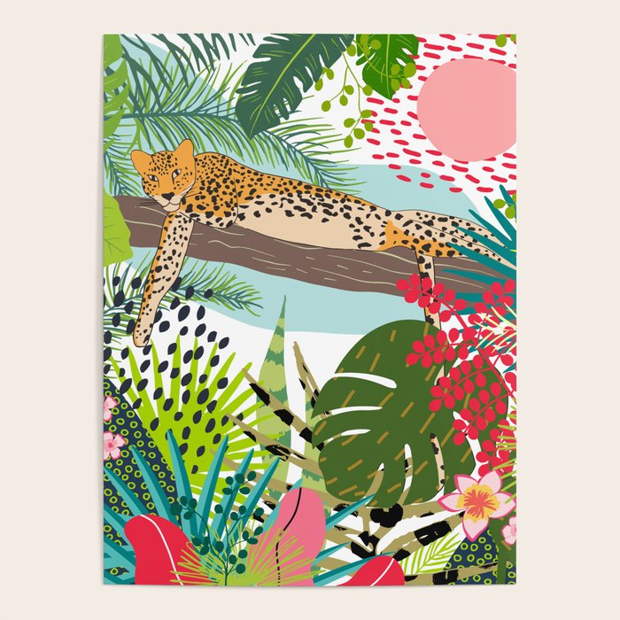 Colorful Jungle Cheetah Print Poster Gallery Image 4