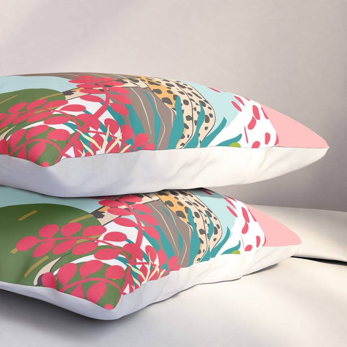 Colorful Jungle Cheetah Print Pillow Sham Gallery Image 3