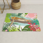 Colorful Jungle Cheetah Print Rug Gallery Image 1