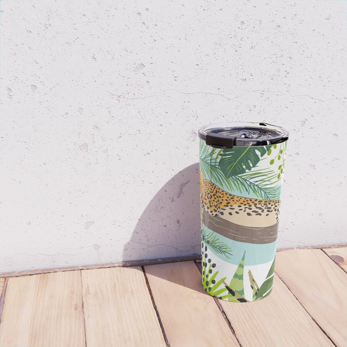 Colorful Jungle Cheetah Print Travel Mug Gallery Image 4