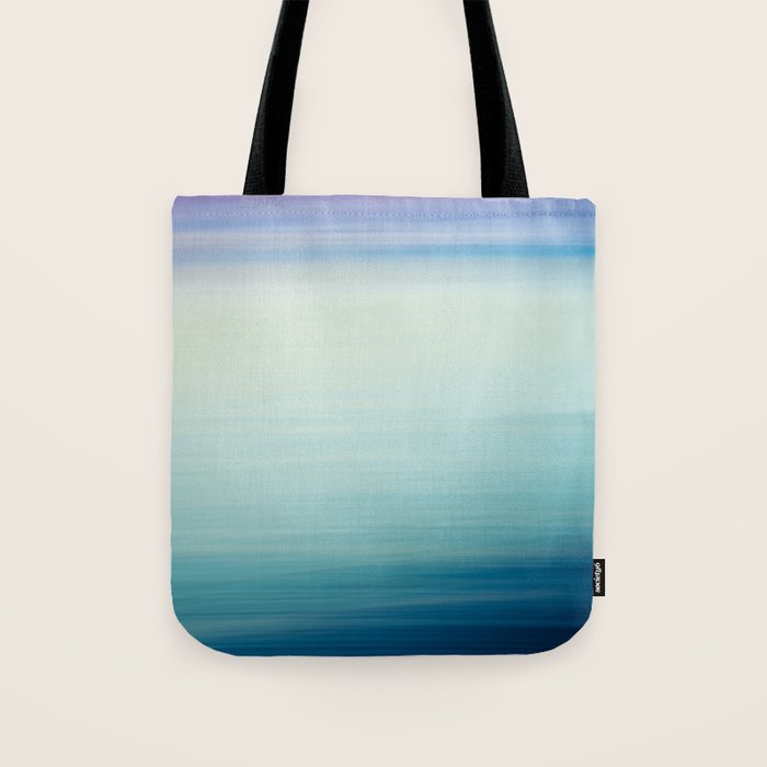 Seascape Ocean photograph - I Love the Sea Ombre Abstract Tote Bag Gallery Image 1