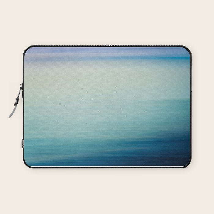 Seascape Ocean photograph - I Love the Sea Ombre Abstract Laptop Sleeve Gallery Image 1