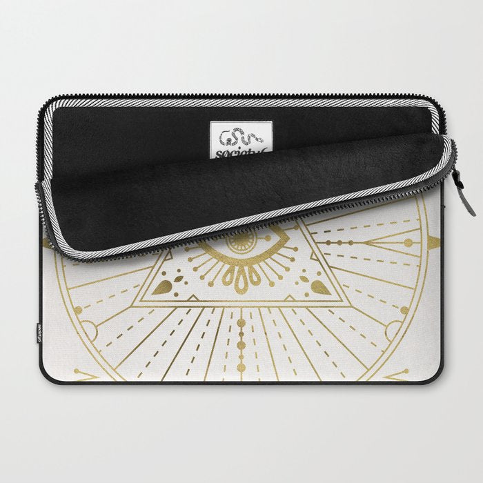 All-Seeing Eye Mandala - Gold Palette Laptop Sleeve Gallery Image 2