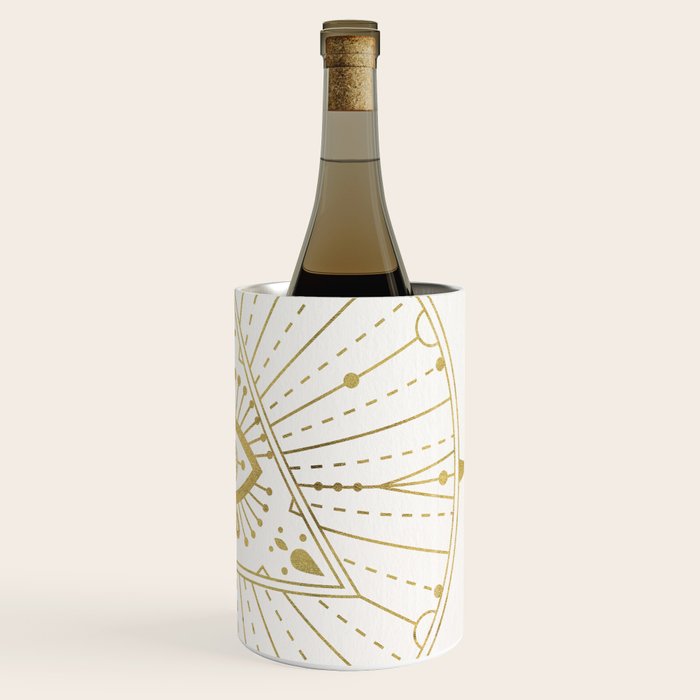 All-Seeing Eye Mandala - Gold Palette Wine Chiller Gallery Image 3