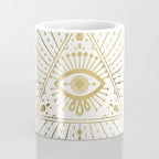 All-Seeing Eye Mandala - Gold Palette Coffee Mug Gallery Image 4