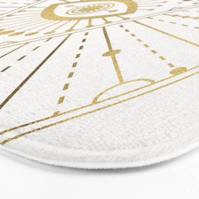 All-Seeing Eye Mandala - Gold Palette Bath Mat Gallery Image 3