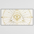 All-Seeing Eye Mandala - Gold Palette Desk Mat Gallery Image 3