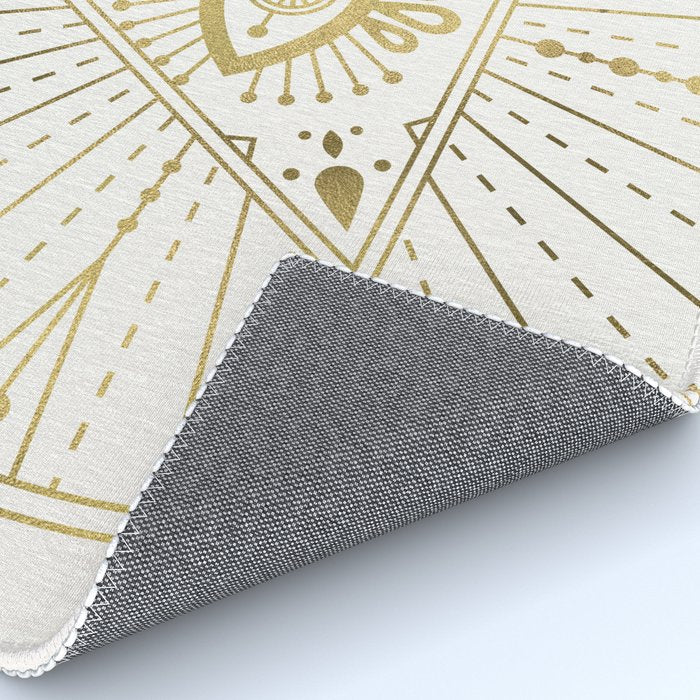 All-Seeing Eye Mandala - Gold Palette Rug Gallery Image 4