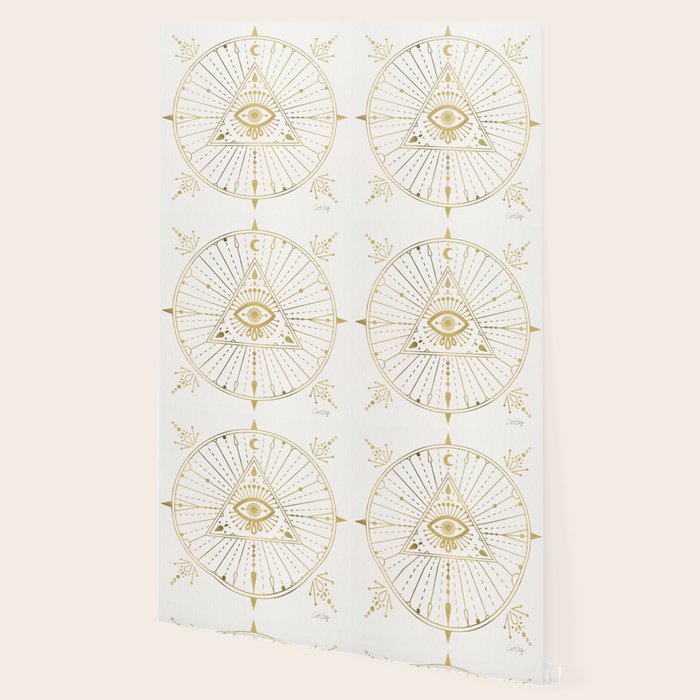 All-Seeing Eye Mandala - Gold Palette Wallpaper Gallery Image 2