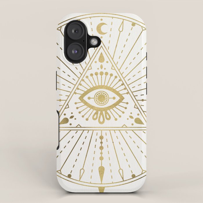 All-Seeing Eye Mandala - Gold Palette iPhone Case Gallery Image 1