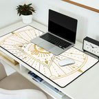 All-Seeing Eye Mandala - Gold Palette Desk Mat Gallery Image 2